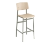 MUUTO krzesło barowe LOFT dąb/zielone