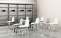 NORMANN COPENHAGEN krzesło FORM STEEL mosiądz/białe