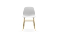 NORMANN COPENHAGEN krzesło FORM STEEL mosiądz/białe
