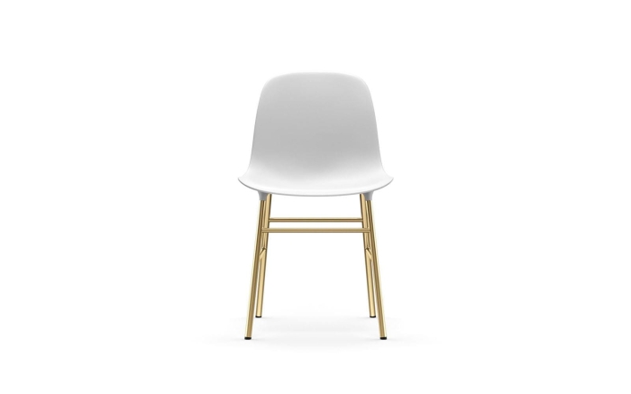 NORMANN COPENHAGEN krzesło FORM STEEL mosiądz/białe