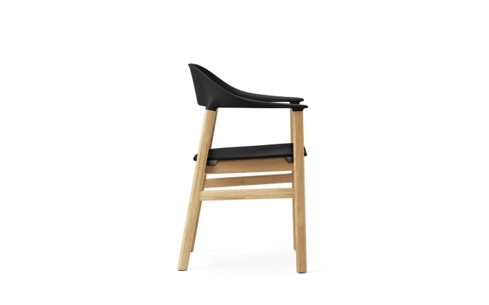 NORMANN COPENHAGEN krzesło z podłokietnikami HERIT dąb/czarne