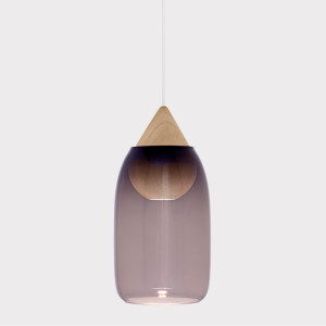 MATER lampa wisząca LIUKU DROP naturalna/fioletowe szkło