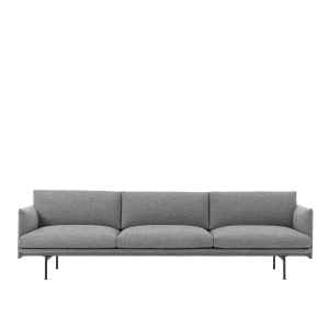 MUUTO sofa 3,5-osobowa OUTLINE różne kolory / czarne nogi