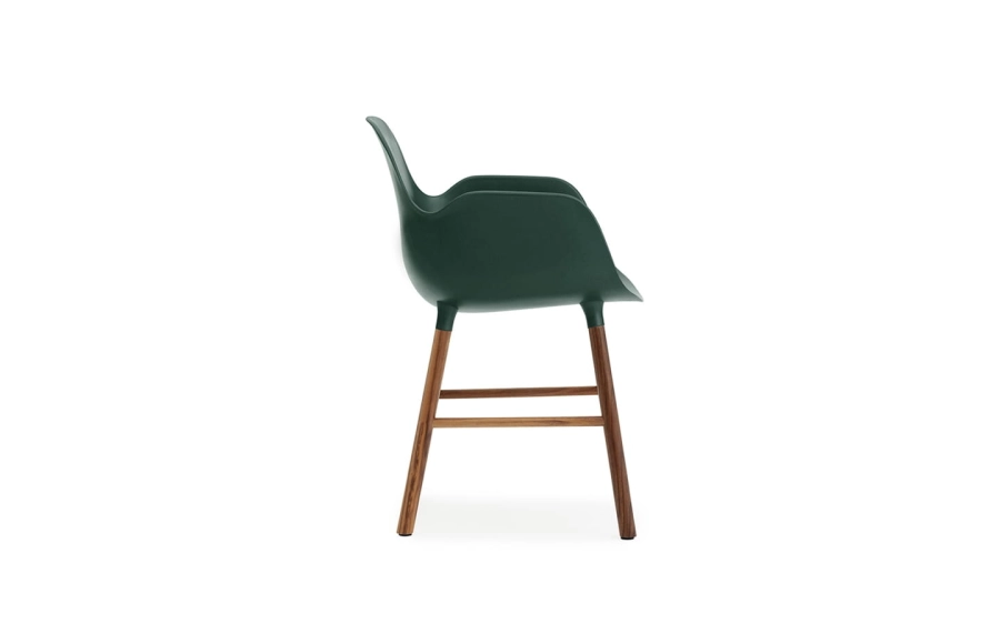 NORMANN COPENHAGEN krzesło z podłokietnikami FORM WOOD orzech/zielone