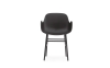 NORMANN COPENHAGEN krzesło z podłokietnikami FORM stal/czarne