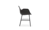 NORMANN COPENHAGEN krzesło z podłokietnikami FORM stal/czarne