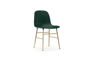 NORMANN COPENHAGEN krzesło FORM STEEL mosiądz / zielone