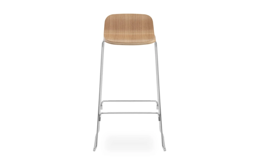 NORMANN COPENHAGEN krzesło barowe JUST dąb/chrom