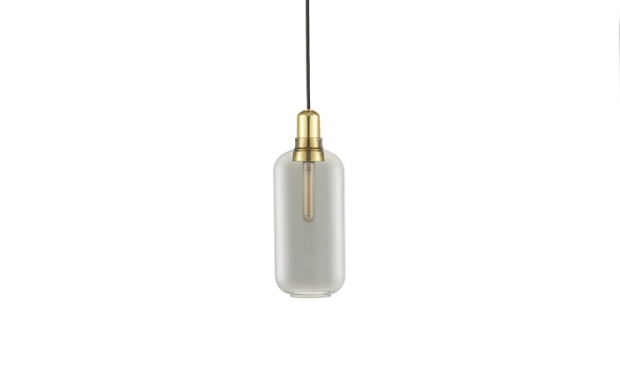 NORMANN COPENHAGEN lampa wisząca AMP L mosiądz/dymione szkło