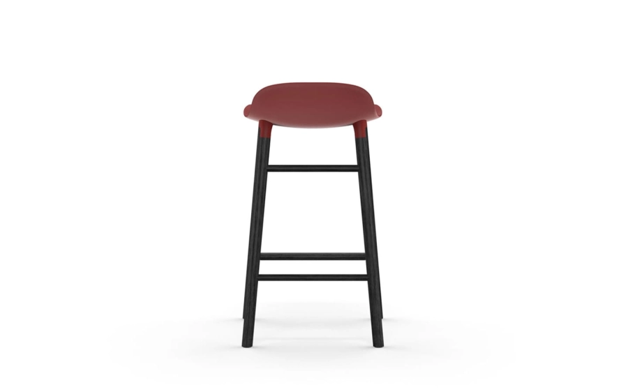 NORMANN COPENHAGEN krzesło barowe FORM WOOD czarne/czerwone