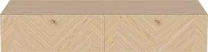 BOLIA szafka wisząca z podwójną szufladą podłużna  LUXE  35x100 cm dąb bielony