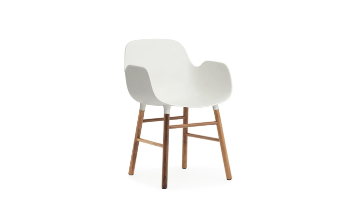 NORMANN COPENHAGEN krzesło z podłokietnikami FORM WOOD orzech/białe