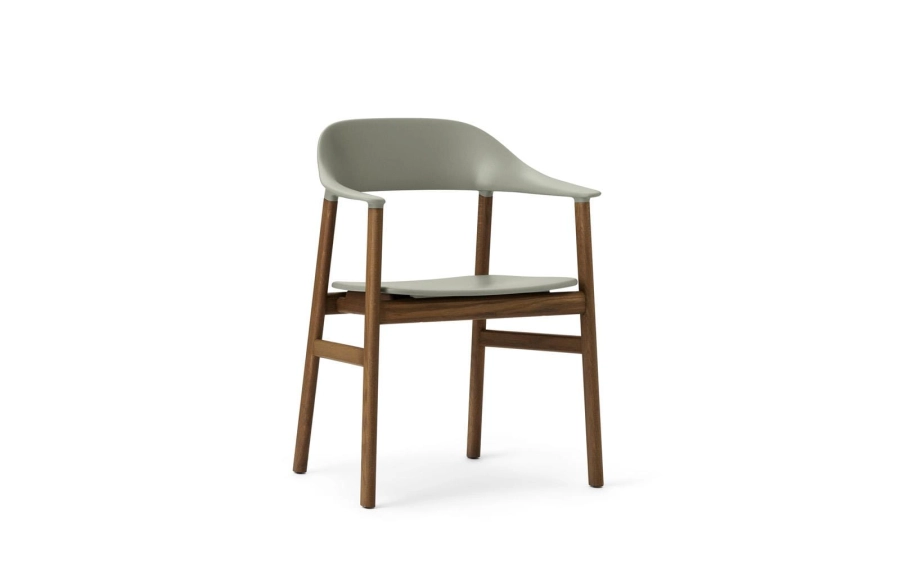 NORMANN COPENHAGEN krzesło z podłokietnikami HERIT dymiony dąb/zielone