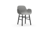 NORMANN COPENHAGEN krzesło z podłokietnikami FORM WOOD czarny/szary