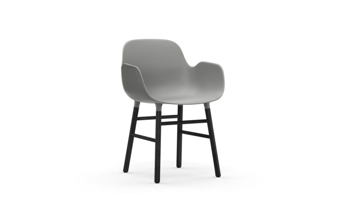 NORMANN COPENHAGEN krzesło z podłokietnikami FORM WOOD czarny/szary