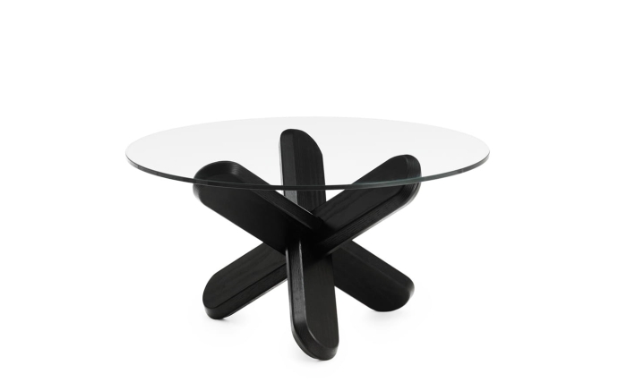 NORMANN COPENHAGEN stolik kawowy DING czarny dąb/szkło