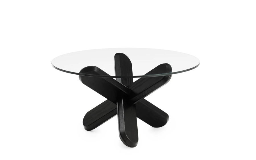 NORMANN COPENHAGEN stolik kawowy DING czarny dąb/szkło