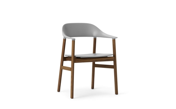 NORMANN COPENHAGEN krzesło z podłokietnikami HERIT dymiony dąb/szare