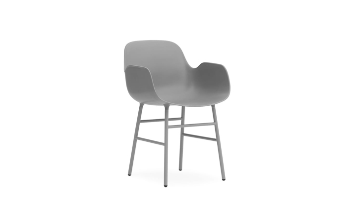 ORMANN COPENHAGEN krzesło z podłokietnikami FORM stal/szare