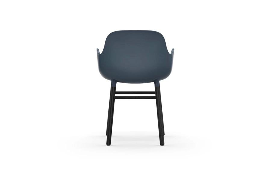 NORMANN COPENHAGEN krzesło z podłokietnikami FORM WOOD czarne/niebieskie