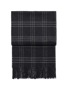 ELVANG pled wełniany SUPERIOR dark grey / white