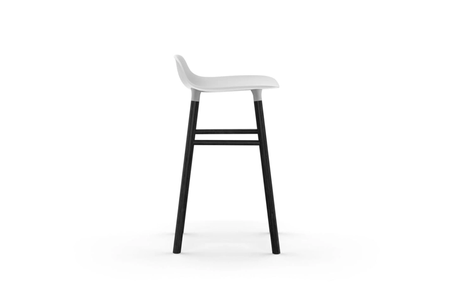 NORMANN COPENHAGEN krzesło barowe FORM WOOD czarne/białe