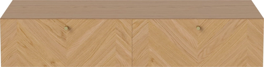 BOLIA szafka wisząca z podwójną szufladą podłużna LUXE 35x100 cm dąb olejowany
