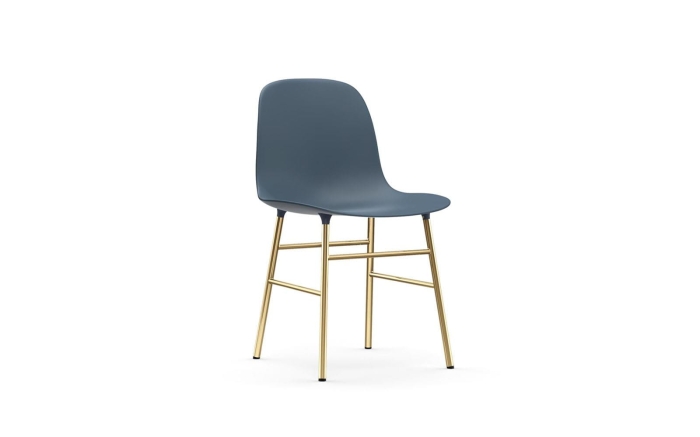 NORMANN COPENHAGEN krzesło FORM STEEL mosiądz/niebieski