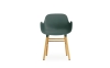NORMANN COPENHAGEN krzesło z podłokietnikami FORM WOOD dąb/zielone