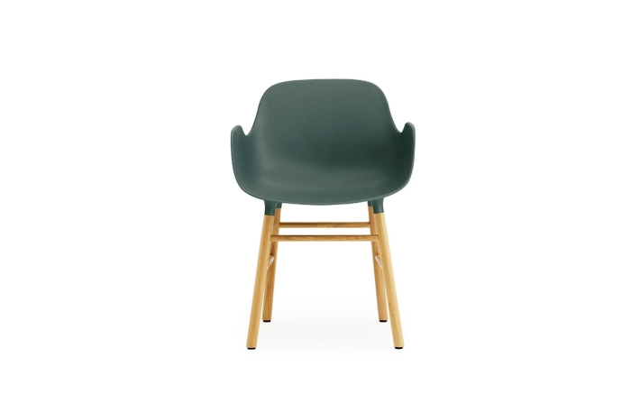 NORMANN COPENHAGEN krzesło z podłokietnikami FORM WOOD dąb/zielone