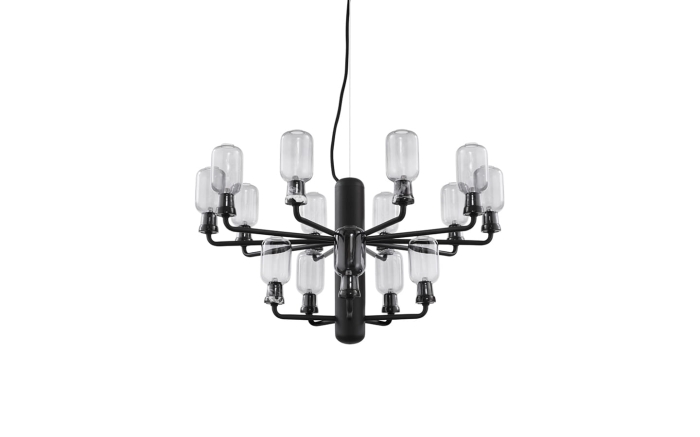 NORMANN COPENHAGEN żyrandol AMP S czarny marmur