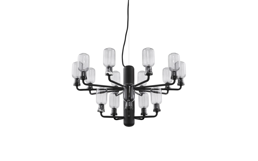 NORMANN COPENHAGEN żyrandol AMP S czarny marmur