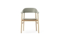 NORMANN COPENHAGEN krzesło z podłokietnikami HERIT dąb/zielone