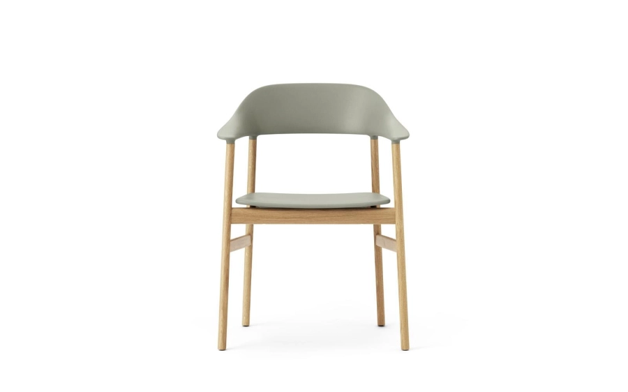 NORMANN COPENHAGEN krzesło z podłokietnikami HERIT dąb/zielone