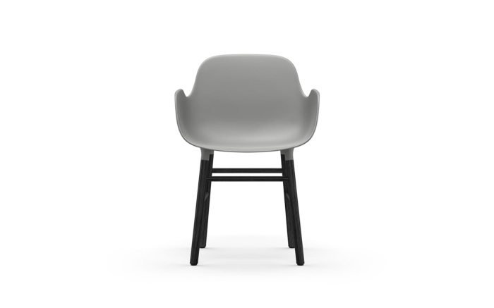 NORMANN COPENHAGEN krzesło z podłokietnikami FORM WOOD czarny/szary