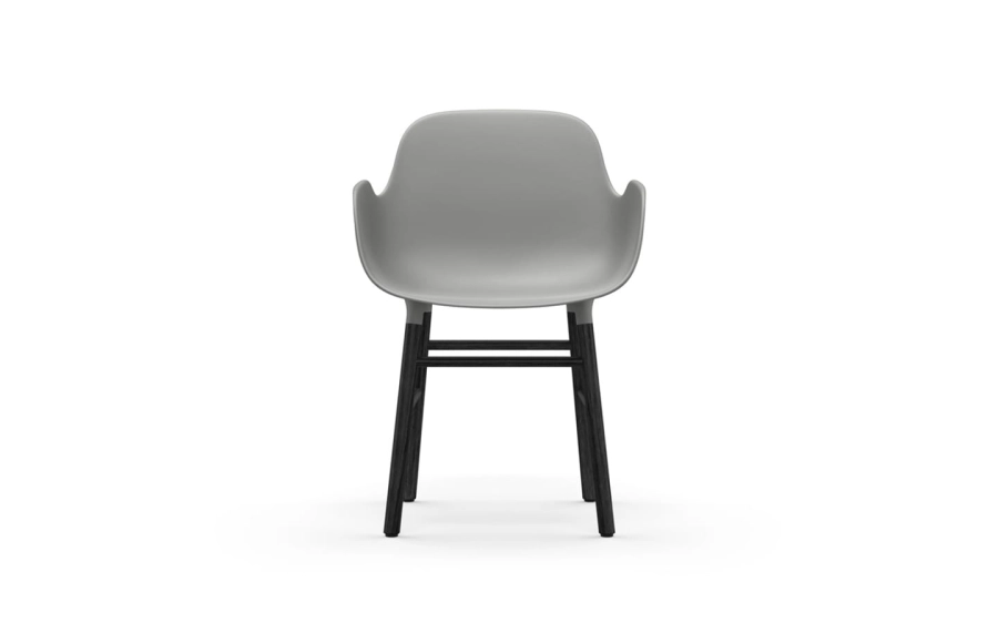 NORMANN COPENHAGEN krzesło z podłokietnikami FORM WOOD czarny/szary