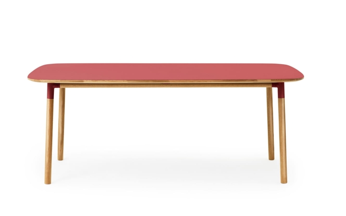 NORMANN COPENHAGEN stół FORM 95x200 czerwony