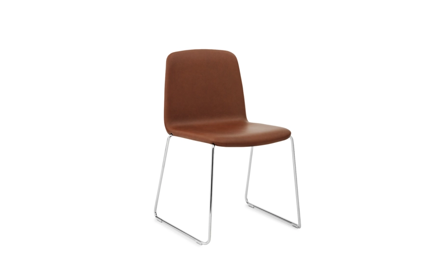 NORMANN COPENHAGEN krzesło tapicerowane JUST chrom