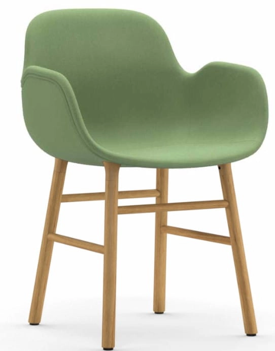 NORMANN COPENHAGEN krzesło tapicerowane z podłokietnikami FORM WOOD dąb