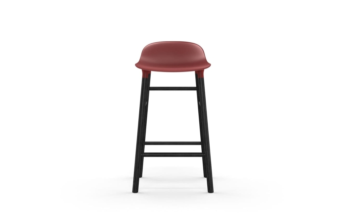NORMANN COPENHAGEN krzesło barowe FORM WOOD czarne/czerwone