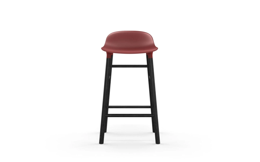 NORMANN COPENHAGEN krzesło barowe FORM WOOD czarne/czerwone