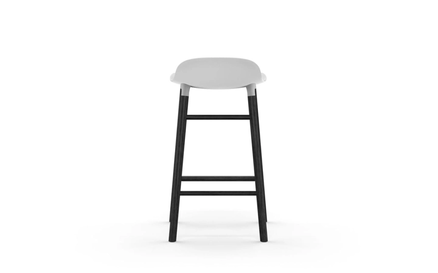 NORMANN COPENHAGEN krzesło barowe FORM WOOD czarne/białe