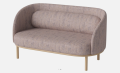 BOLIA skandynawska  sofa 2-osobowa FUUGA z białymi, olejowanymi nóżkami