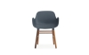 NORMANN COPENHAGEN krzesło z podłokietnikami FORM WOOD orzech/niebieskie
