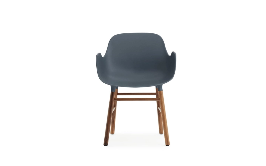 NORMANN COPENHAGEN krzesło z podłokietnikami FORM WOOD orzech/niebieskie