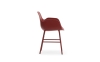 NORMANN COPENHAGEN krzesło z podłokietnikami FORM stal/czerwone
