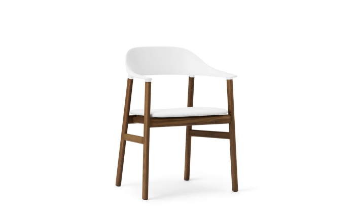 NORMANN COPENHAGEN krzesło z podłokietnikami tapicerowane HERIT dymiony dąb/białe