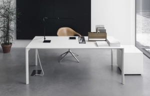KRISTALIA stół rozkładany MAKI Alucompact® / Pure-white/Fenix-NTM®
