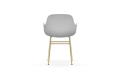 NORMANN COPENHAGEN krzesło z podłokietnikami FORM STEEL mosiądz/białe