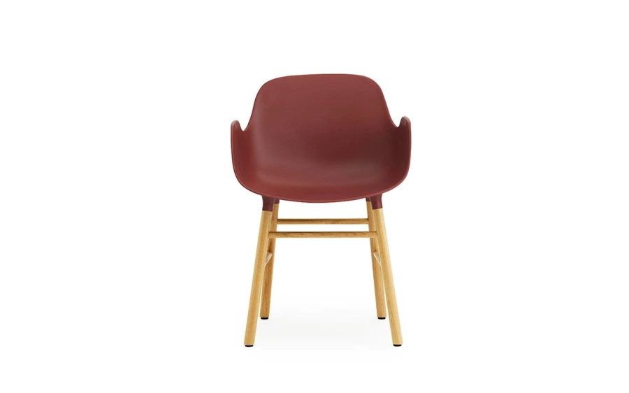 NORMANN COPENHAGEN krzesło z podłokietnikami FORM WOOD dąb/czerwone